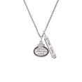 thumbnail image 2 of Delight Jewelry Keep Calm Little Sister is Here Silvertone Hope Anchors the Soul Bar Charm Necklace, 23", 2 of 4