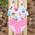 thumbnail image 6 of GYRATEDREAM Toddler Girl's 2 Piece Swimsuit Kids Two Piece Sport High Waist Bathing Suits Tankini Bikini Set Swimwear for 11-12Y, 6 of 9