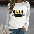 thumbnail image 2 of Cmfcve Sweat Shirts for Women Retro Silhouette Print Tunic Tops Crew Neck Raglan Long Sleeve Loose Sweatshirt, 2 of 4