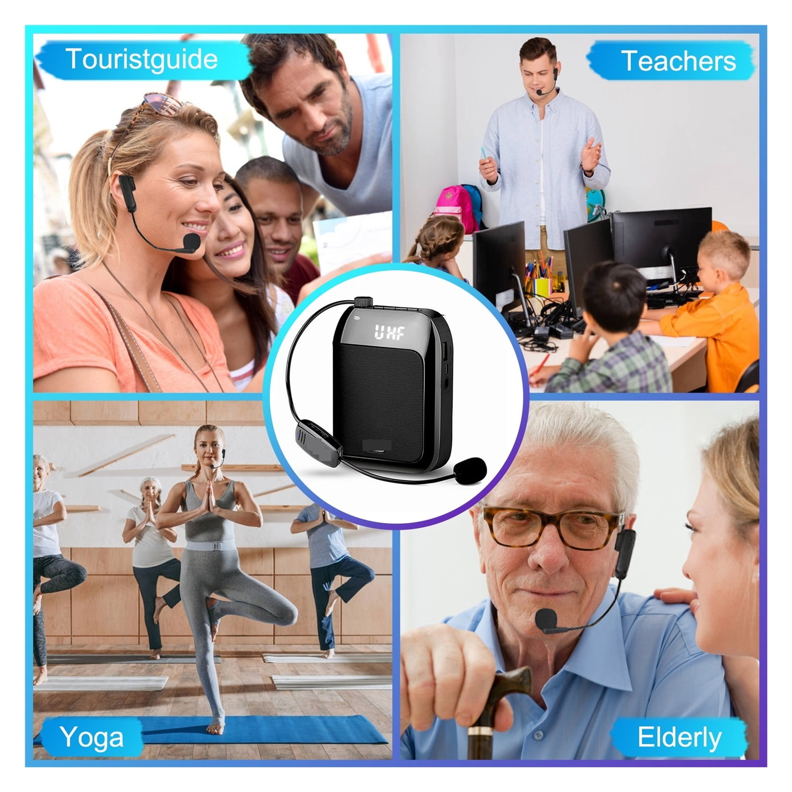 Voice Amplifier 15W Multifunctional Portable Box Of Speaker With Wireless Microphone For Teachers Speakers ,Powerful Voice Amplifier