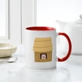 thumbnail image 4 of CafePress - Straw House Pig Mugs - 11 oz Ceramic Mug - Novelty Coffee Tea Cup, 4 of 4