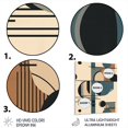thumbnail image 3 of Designart "Geometric Shadows in Blue and Black V" Minimalism Metal Wall Art Prints, 3 of 5