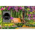 thumbnail image 4 of Welcome Laurel Wreath Garden Flag 12.5x18 Inch Vertical Double Sided Black White Buffalo Check Plaid Yard Garden House Flag for Outdoor Indoor Decoration, 4 of 6