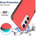 thumbnail image 4 of KOMI for Samsung Galaxy A35 5G Case: Dual Layer Protective Heavy Duty Cell Phone Cover Shockproof Rugged with Screen Protector - Military Protection Bumper Tough - Samsung Galaxy A35 5G 2024, Red, 4 of 5