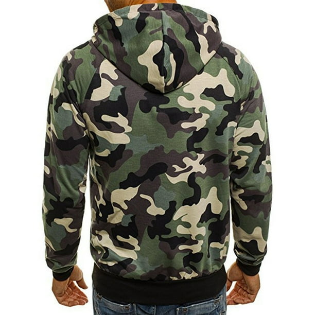 Suéter de camuflaje deportivo informal de moda de otoño e invierno