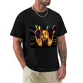 thumbnail image 1 of Camiseta de verano para hombre camisa de artista jamaiquino popcaan unruly negra, 1 of 7