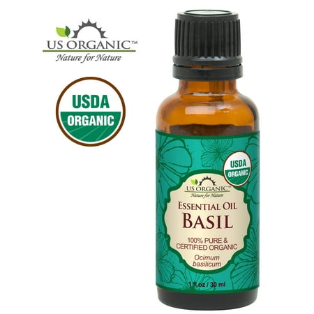US Organic Basil Essential Oil, 100% Pure USDA Certified Organic, 30 ml