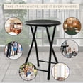 thumbnail image 6 of Backless Folding Stool With 225lb Capacity For Kitchen Or Rec Room - Portable Indoor Counter Bar Stools (18-inch  Black), 6 of 8