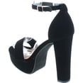 thumbnail image 3 of Top Moda Women's Top Moda Thomas-52 Open Toe High Chunky Block Heel Platform Ankle Strap Sandals, 3 of 7