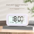 thumbnail image 2 of Reloj despertador de escritorio con Bluetooth, audio inalámbrico, mini espejo LED, reloj digital, altavoz para teléfono móvil, regalo, efecto de sonido estéreo, 2 of 2