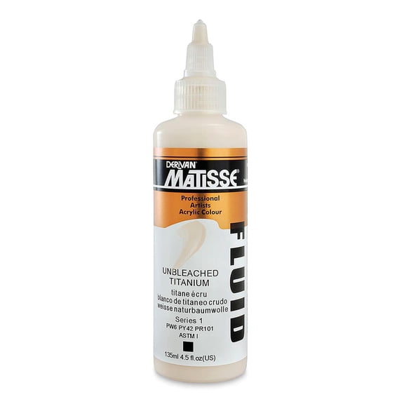 Matisse Fluid Acrylic - Unbleached Titanium, 135 ml