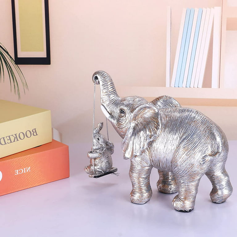 Whoest Elephant Statue Mom Gifts Vintage Elephant Figurines Elephant Gifts  for Women, Elephant Decor Applicable Home, Office, Bookshelf TV Stand,  Shelf, Living Room 