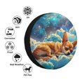 thumbnail image 4 of Susaid Artistic Starry Sky Cloud Dog Print Water Proof Spare Tire Cover Wheel Tire Dust-proof Cover Fit Trailer, RV, SUV and Many Vehicle-17 inch, 4 of 6