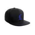 thumbnail image 2 of Daxton Classic Snapback Hat Old English Font Alphabet A to Z Flat Bill Visor Cap, Black Hat, Royal L, 2 of 4