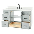 thumbnail image 4 of Ariel Kelly 54 Inch Single Rectangle Sink Bathroom Vanity With Carrara White Quartz Countertop 1.5 Inch Edge In Grey, 4 of 12