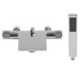 thumbnail image 2 of Bathtub Faucet Concealed Wall Mounted Electroplating Dual Function Male Female Thread G1/2 Waterfall Tub Faucet, 2 of 12
