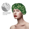thumbnail image 2 of Yiaed Christmas (2) Print Reusable Shower Cap & Bath Cap & Lined, Oversized Waterproof Shower Caps Designed for all Hair Lengths, 2 of 7