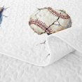 thumbnail image 5 of Castle Fairy Vintage Baseball Quilt Full,Cracked Wall Ball Glove Full Bedspread Sets,Brown White, 5 of 7