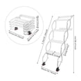thumbnail image 2 of White Pull Down Attic Ladder 4-Steps, Retractable Folding Stairs with Armrests, Telescoping Step Ladders, Wall-Mounted Retractable Ladder, 39.3 in Height for Loft, Garage, Warehouse, 2 of 15