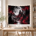 thumbnail image 5 of Red Bridge and East Asian Pavilion Tapestry Wall Hanging, 5 of 7