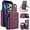 Dark Purple, variant on Crossbody Wallet Case for iPhone 13 Pro Max, RFID Blocking Zipper Handbag Purse Flip Cover, Kickstand Folio Case Card Slots Holder Wrist Strap Lanyard