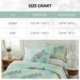 thumbnail image 4 of PANGUSHAN 100% Cotton 120"x120" Oversized California King Bedspread Coverlet Quilt Set, Cal King Quilted Bedspread Extra Large Wide Quilt, Floral XL Bed Spread Lightweight Comforter, 3pc, Green/Blue, 4 of 8