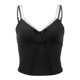 thumbnail image 4 of Camiseta sin mangas de encaje con corte bajo para mujer: detalle de lazo, tejido transpirable, camisetas informales de verano para combinar con vaqueros o faldas (tallas S-XL), 4 of 5
