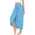 thumbnail image 2 of Sngxgn Women's High Waist Pleated Mini Skirt Flared Flowy A Line Skirts(Blue,L), 2 of 6