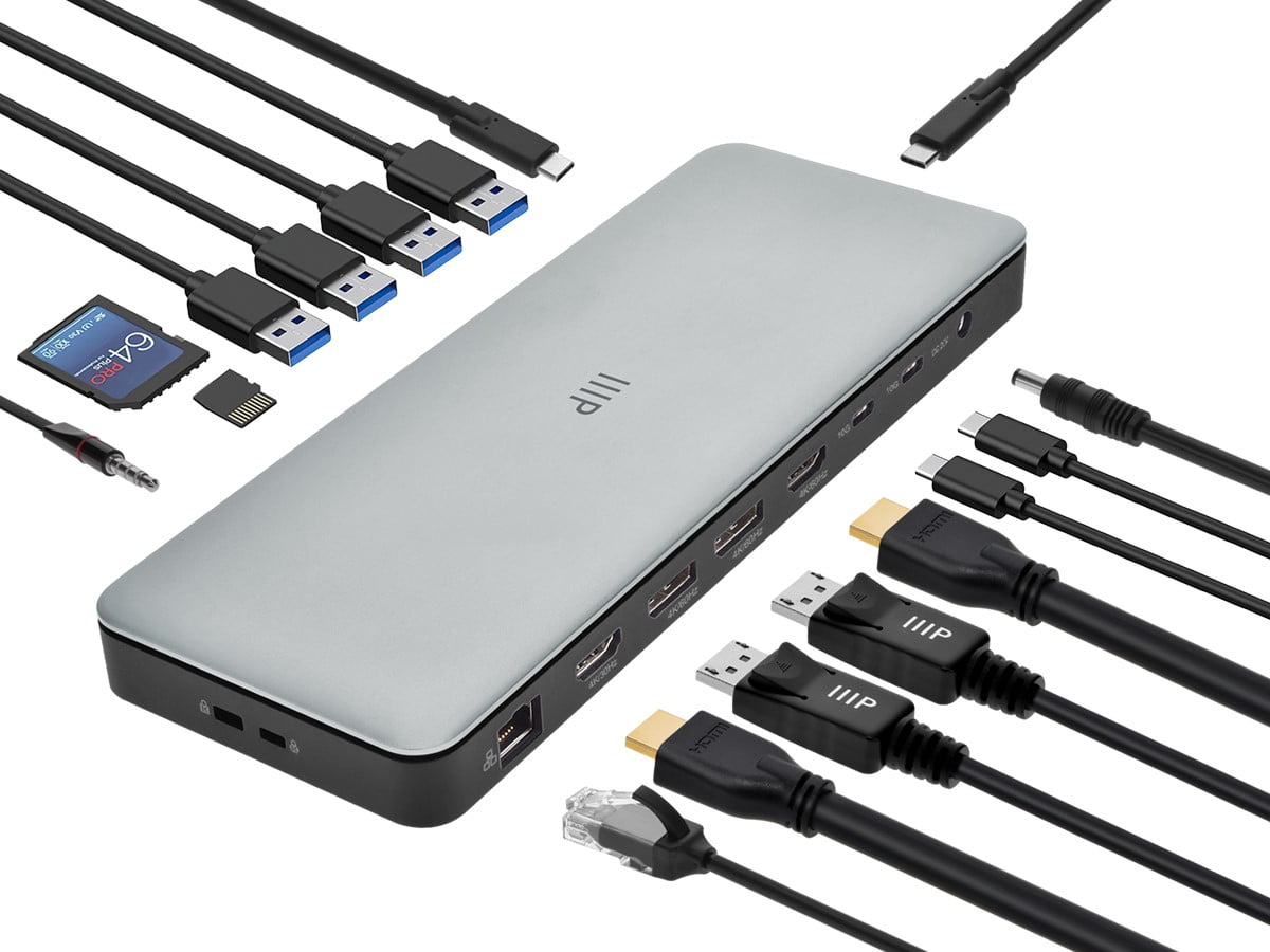 Monoprice 15-in-1 Triple-Display MST USB-C Docking Station, with Multiple Display Modes, HDMI, SD/TF, RJ45, 3.5mm Audio, PD, Compatible with Mac OS Macbook and Windows Laptop, HP, Lenovo