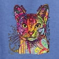 thumbnail image 5 of Wild Bobby Dean Russo Colorful Cat Abyssinian Cat Lover Unisex Crewneck Graphic Sweatshirt, Vintage Heather Blue, XX-Large, 5 of 5