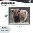 thumbnail image 4 of Stupell Industries Farmhouse Wandering Harry Highland Cattle Gray Floating Frame Canvas Art, 31 x 25, by Marcus Prime, 4 of 8