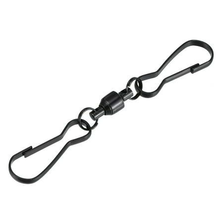 

Uxcell 6.5cm 360 Degree Rotating Hanging Dual Swivel Clips Black 12 Pack