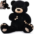 thumbnail image 1 of MorisMos Giant Teddy Bear Stuffed Animal 5Ft, 59'' Big Black Teddy Bear for Baby Shower Party Decoration, Large Black Stuffed Animal Gift for Kid Gir, 1 of 8