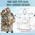 thumbnail image 4 of Oversized Wearable Blanket Hoodie,Animal Print Pattern Sherpa Blanket Hoodie with Super Pockets,Super Warm Fuzzy Pullover for Women & Men, 4 of 6