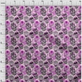 thumbnail image 3 of oneOone Cotton Silk Fuschia Pink Fabric Floral & Skull Fabric For Sewing Printed Craft Fabric By The Yard 42 Inch Wide, 3 of 4