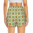 thumbnail image 4 of Xecao's Daisies Flowers for a double-layer running short for women, perfect for gym, tennis, and more, featuring a convenient pocket., 4 of 9