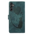 thumbnail image 3 of For Samsung Galaxy A36 5G 6.7" Cat Patterned Embossed Strong Magnetic Attachment/Closure, Card Slots/Pocket, PU Leather Flip Wallet Case ﻿,Green,For Galaxy A36 5G, 3 of 8