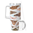 thumbnail image 3 of Vintage Moth Collection Cup Insulated Tumbler Stainless Steel Vacuum Travel Mug 40 oz with Handle and Straw Lid, 3 of 7