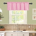 thumbnail image 2 of JIUZHEN Valance Curtains for Kitchen Window Valances for Living Room/Basement Window Curtains Bathroom Thermal Insulated Short Rod Pocket Curtain Panels, Pink,60 x 18 Inches,1 Panel, 2 of 7
