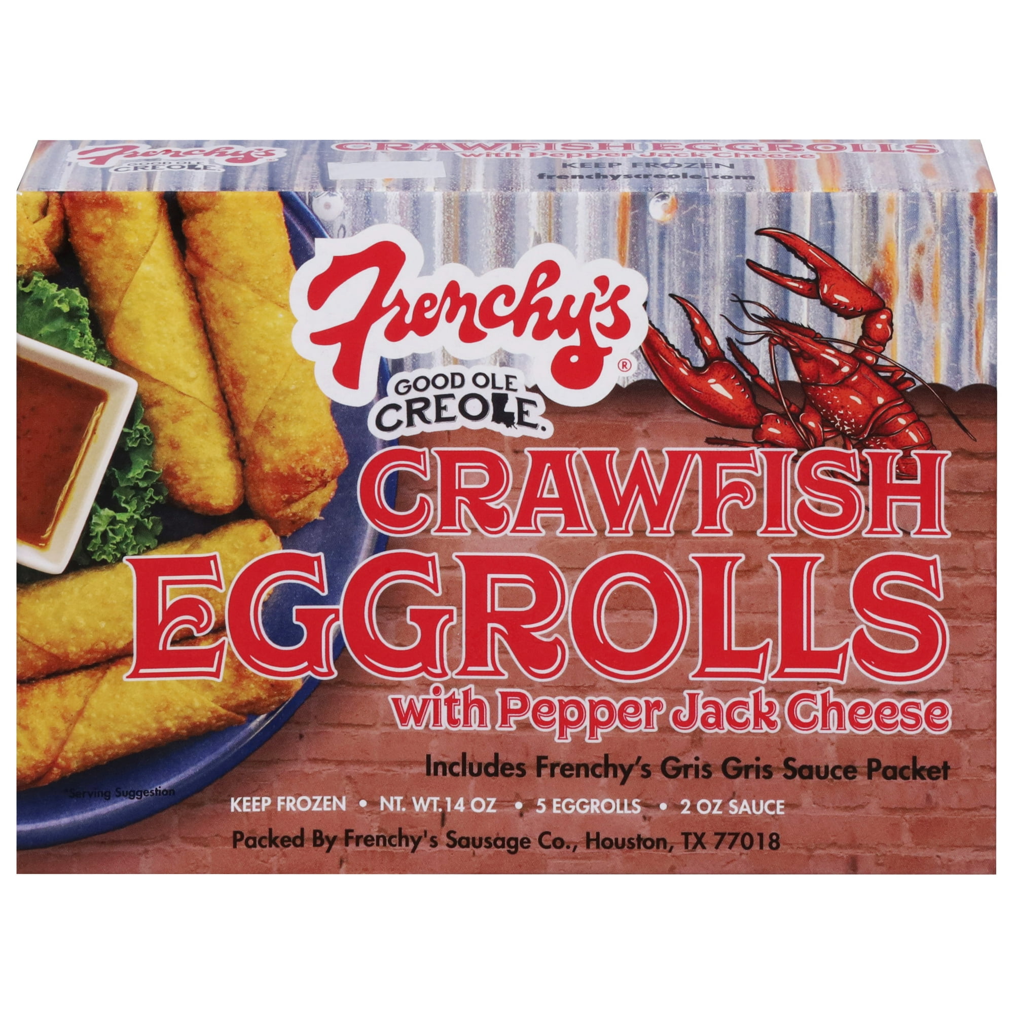 Frenchy's Crawfish Boudin Eggroll with Cheese & Sauce - Frozen Delight