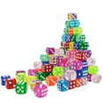 thumbnail image 2 of (7pcs/orange) 14mm acrylic transparent rounded dice, 2 of 14