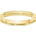 thumbnail image 1 of 10K Yellow Gold 10Ky 3mm Half Round With Edge Band Size 13 Made In United States 1hre030-13, 1 of 5
