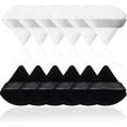 thumbnail image 1 of 12 borlas de maquillaje triangulares de algodón para uso facial, en seco y húmedo (negro y blanco), 1 of 5