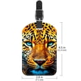 thumbnail image 6 of Square 2Pack PU Leather Leopard Cruise Luggage Tag with Privacy Cover and Name ID Tag for Travel Handbags Backpacks Luggage Tags, 6 of 6