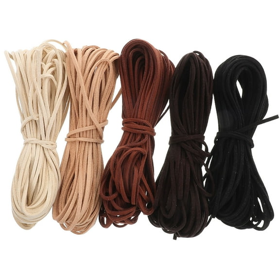 5pcs Soft Faux Leather Cord for DIY Jewelry Necklace and Bracelet Crafting Projects
