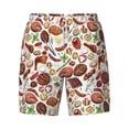 thumbnail image 4 of Lsque Mens Swim Trunks Cooking Bbq Pattern - Bathing Suit Compression Liner - Beach Swim Shorts Swimwear - (S-3XL) - Stretch Quick Dry -Medium, 4 of 9