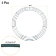 thumbnail image 2 of Unique Bargains 14' Metal Wire Wreath Frame Christmas Holiday Form Hanger, Green 5 Pack, 2 of 5