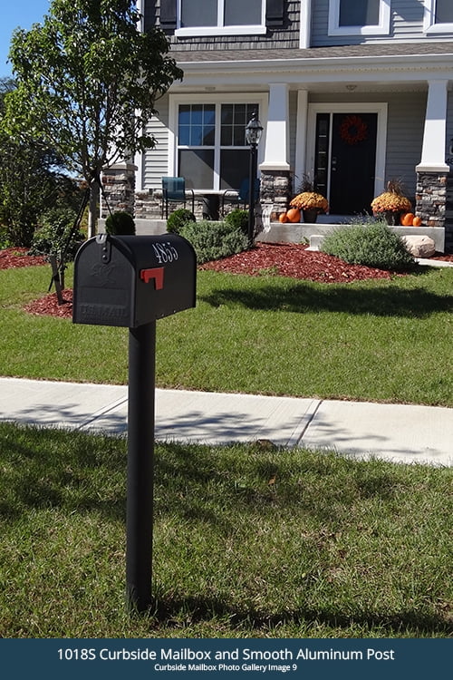 Special Lite Products Standard Textured Black Galvanized Steel Curbside Mailbox, Rust Resistant Powder Coated Finish