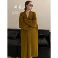 thumbnail image 4 of Cárdigan liso para mujer, suéteres tejidos, sueltos, sencillos, ropa de calle, estilo coreano, moda retro, diario, cálidos, combinables, elegantes, otoño, 4 of 6