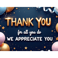 thumbnail image 4 of Balloon Design Thank You Banner Glitter Stars for Appreciation Events Indoor Party Celebration, 4 of 7